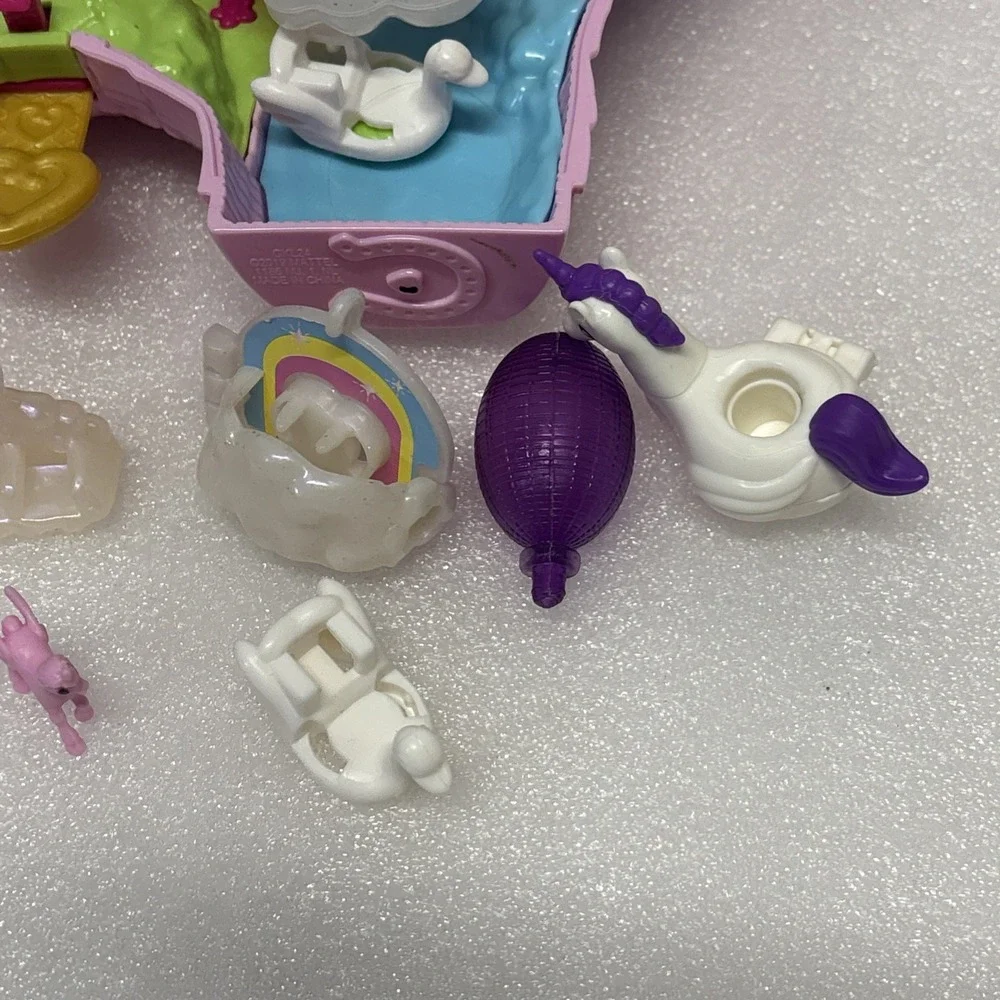 Polly Pocket Unicorn Party Large Compact Playset Micro Polly and Accessories